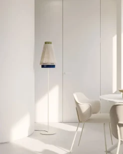 Kave Home Staande Lamp Yuvia Katoen Beige/Blauw