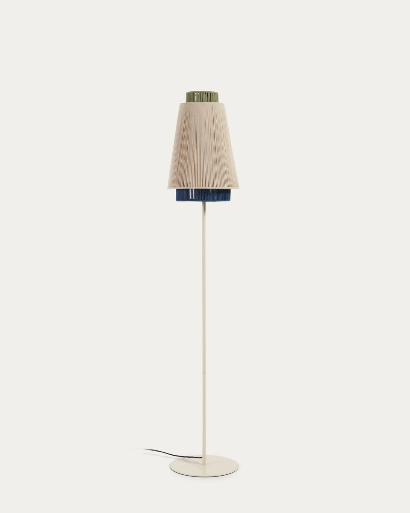 Kave Home Staande Lamp Yuvia Katoen Beige/Blauw
