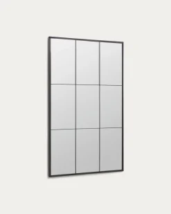 Kave Home Staande Spiegel Ulrica Zwart Metaal 100x160cm