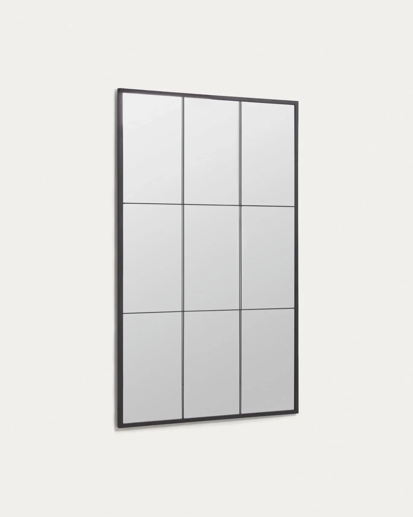 Kave Home Staande Spiegel Ulrica Zwart Metaal 100x160cm