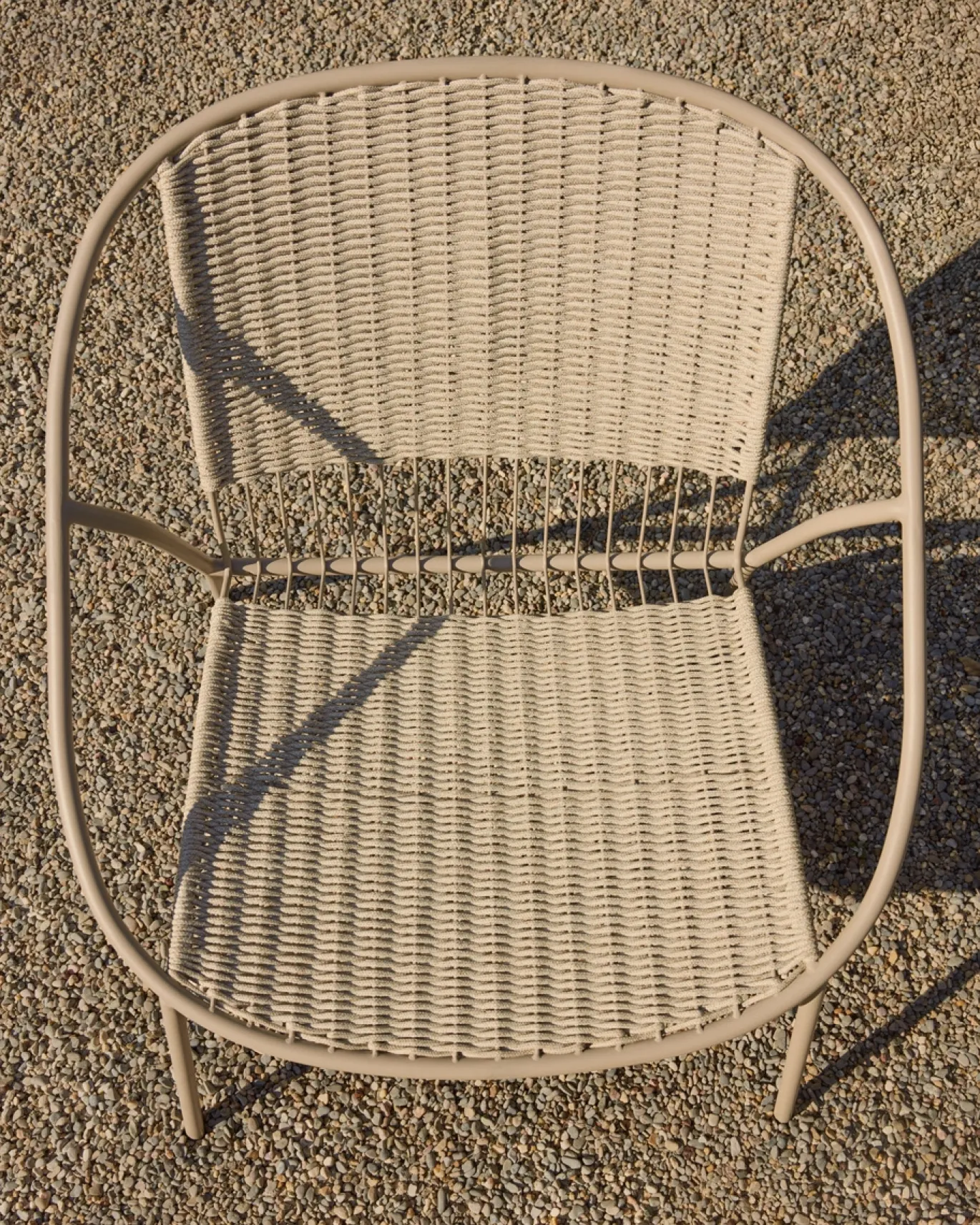 Kave Home Stapelbare Fauteuil Atrani Staal/Touw Taupe
