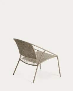 Kave Home Stapelbare Fauteuil Atrani Staal/Touw Taupe
