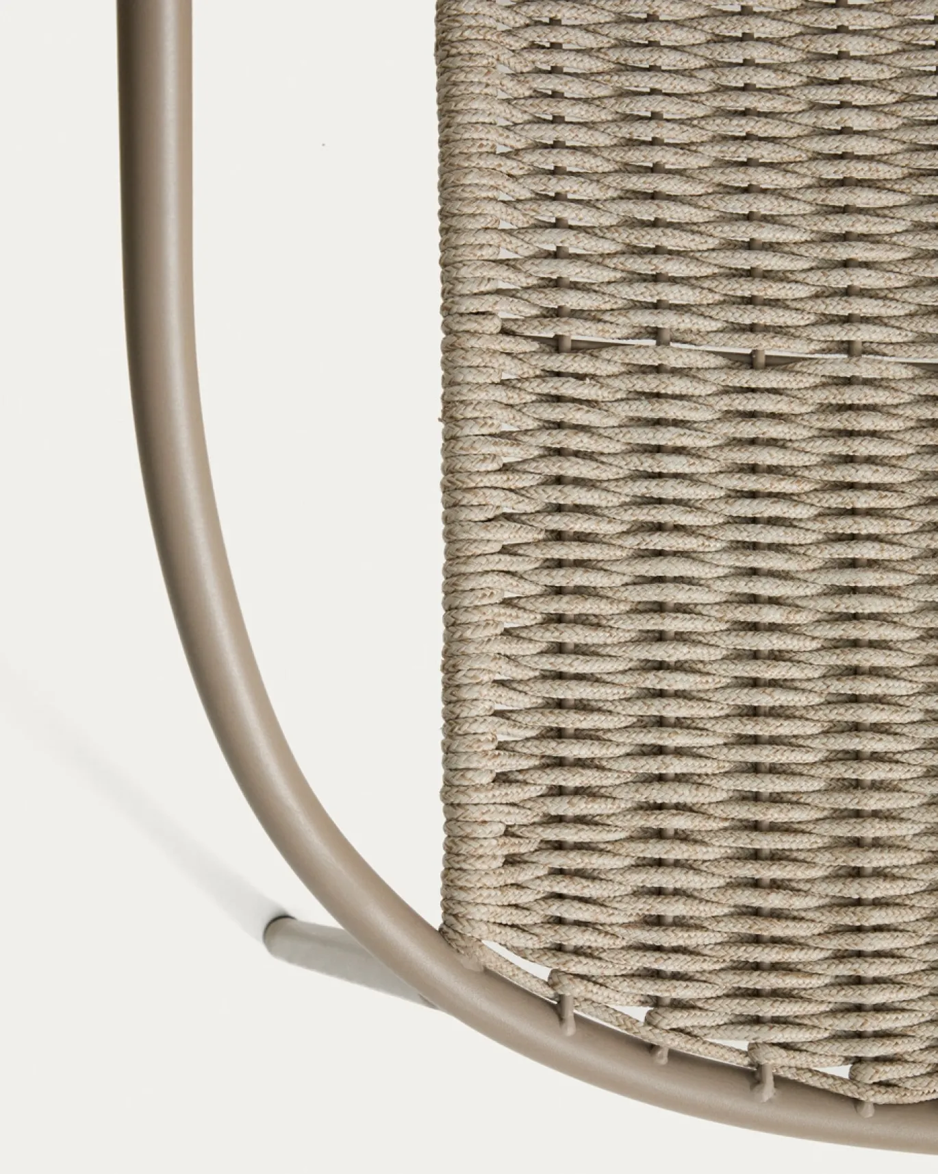 Kave Home Stapelbare Fauteuil Atrani Staal/Touw Taupe