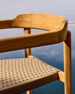 Kave Home Stapelbare Stoel Icaro Massief Teakhout Beige