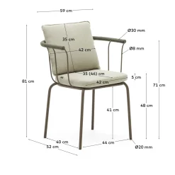 Kave Home Stapelbare Stoel Salguer Touw Bruingelakt