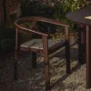Kave Home Stapelbare Tuinstoel Erice Aluminium/Touw Donkerbruin