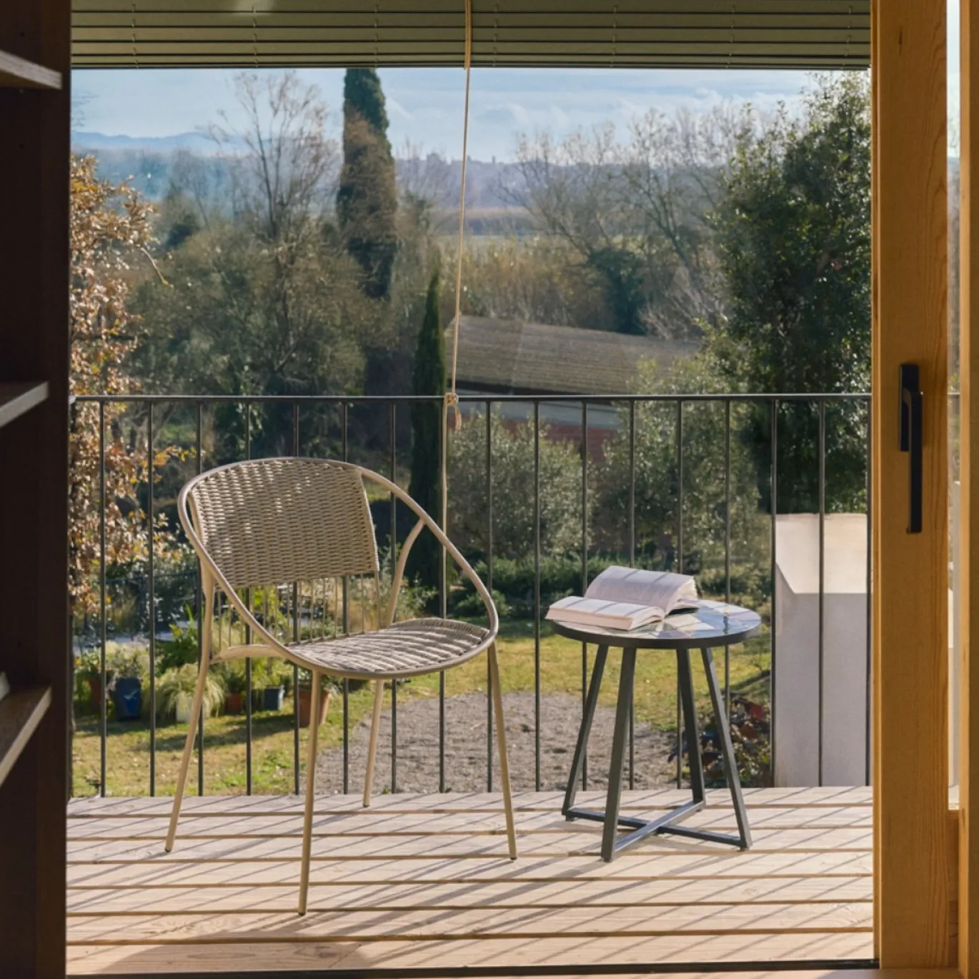 Kave Home Stapelbare Tuinstoel Atrani Staal/Touw Taupe