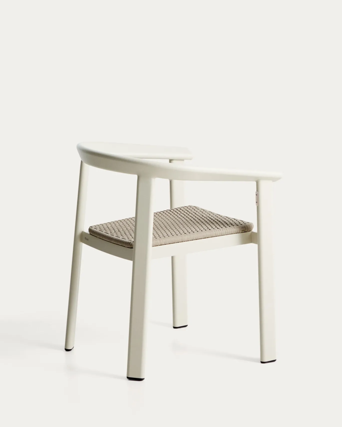 Kave Home Stapelbare Tuinstoel Erice Aluminium/Touw Beige