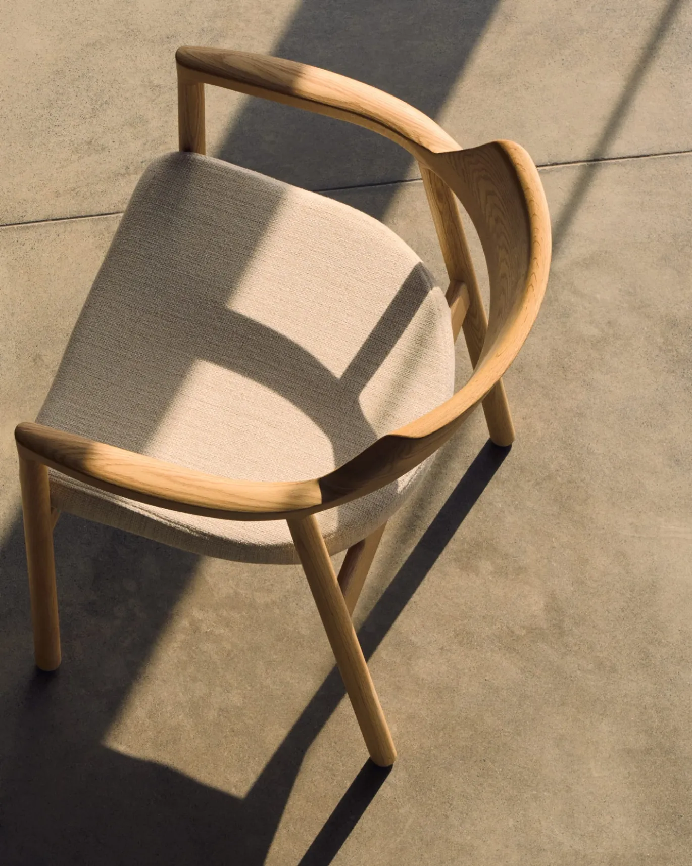Kave Home Stoel Alocs Massief Eikenhout Naturel Beige