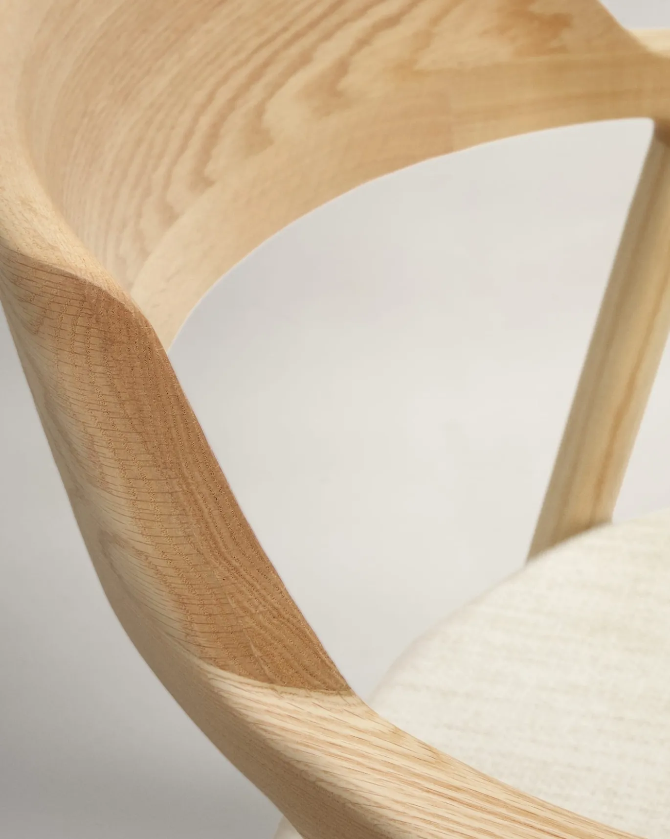 Kave Home Stoel Alocs Massief Eikenhout Naturel Beige