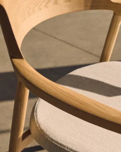 Kave Home Stoel Alocs Massief Eikenhout Naturel Beige
