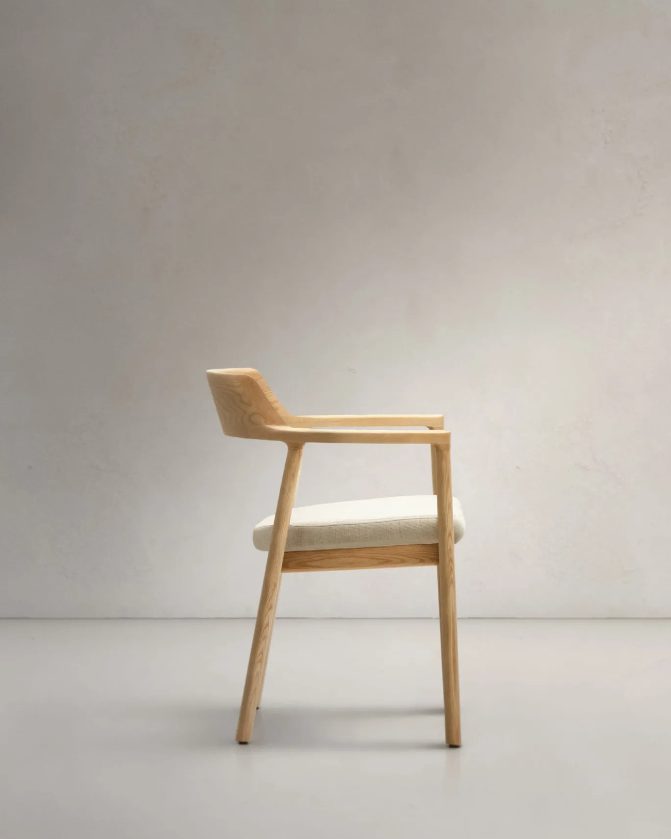Kave Home Stoel Alocs Massief Eikenhout Naturel Beige