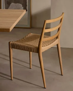Kave Home Stoel Analy Massief Eikenhout Naturel