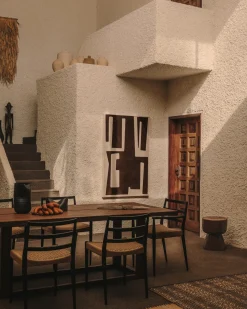 Kave Home Stoel Analy Massief Eikenhout Zwart