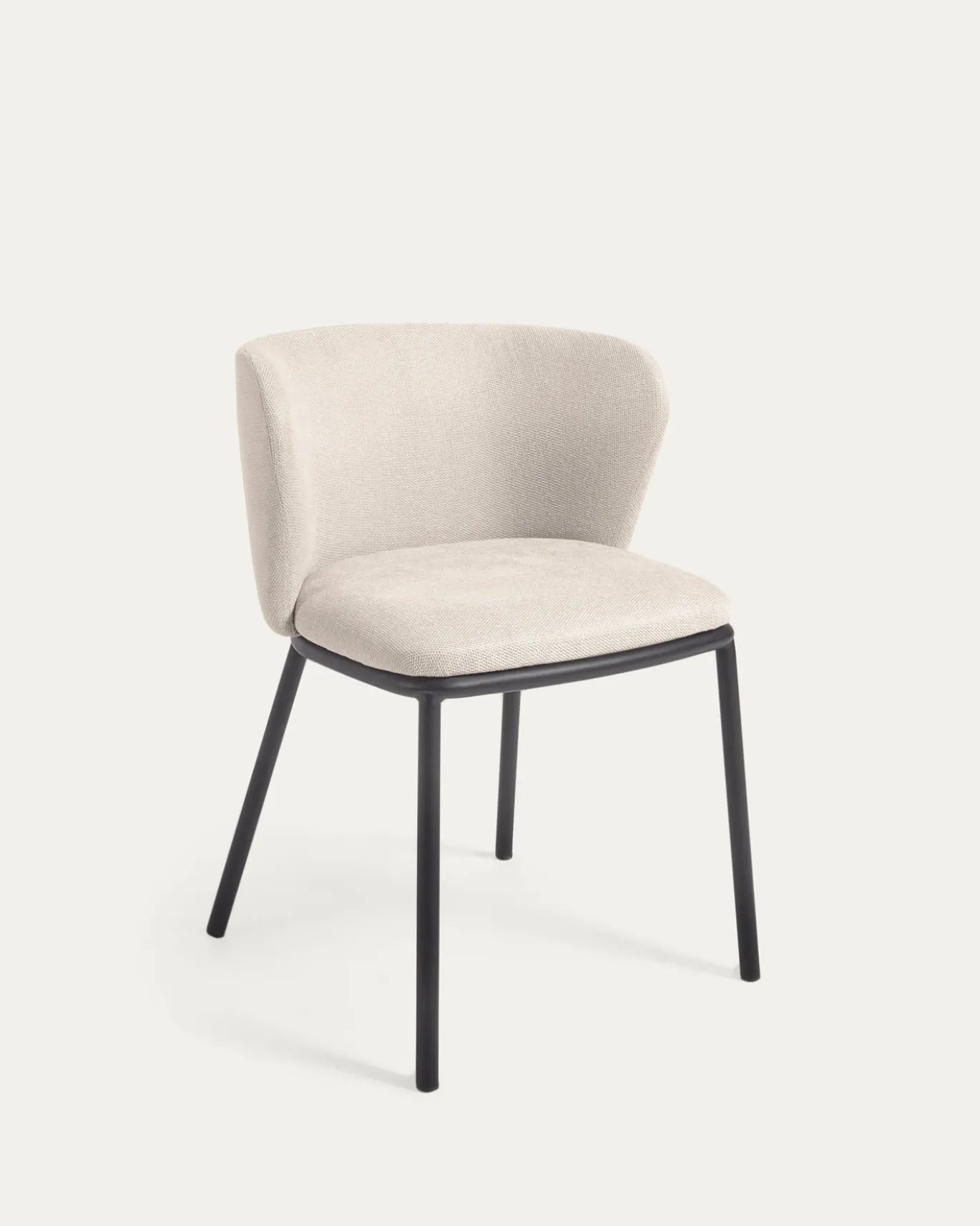 Kave Home Stoel Ciselia Beige Chenille
