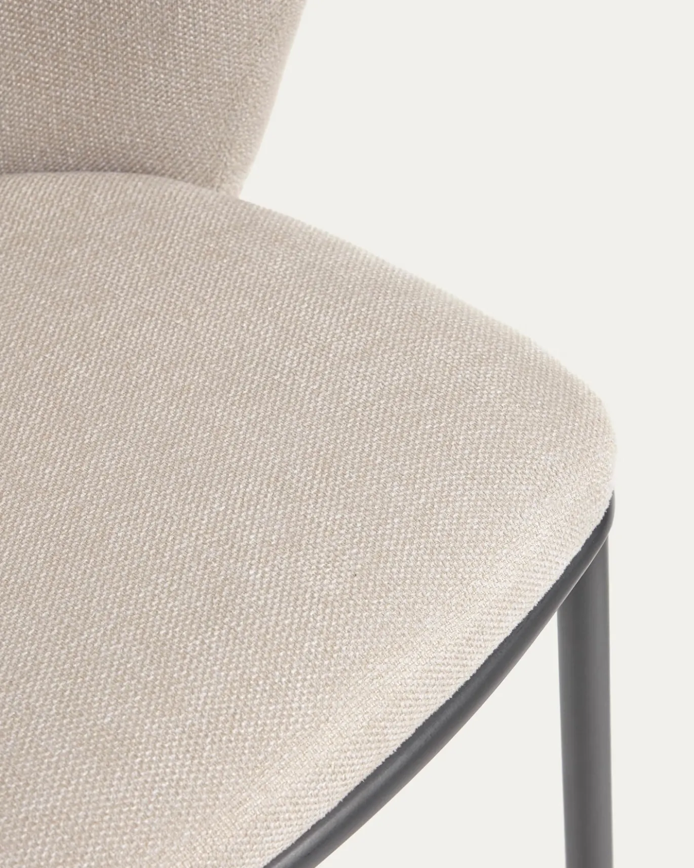 Kave Home Stoel Ciselia Beige Chenille