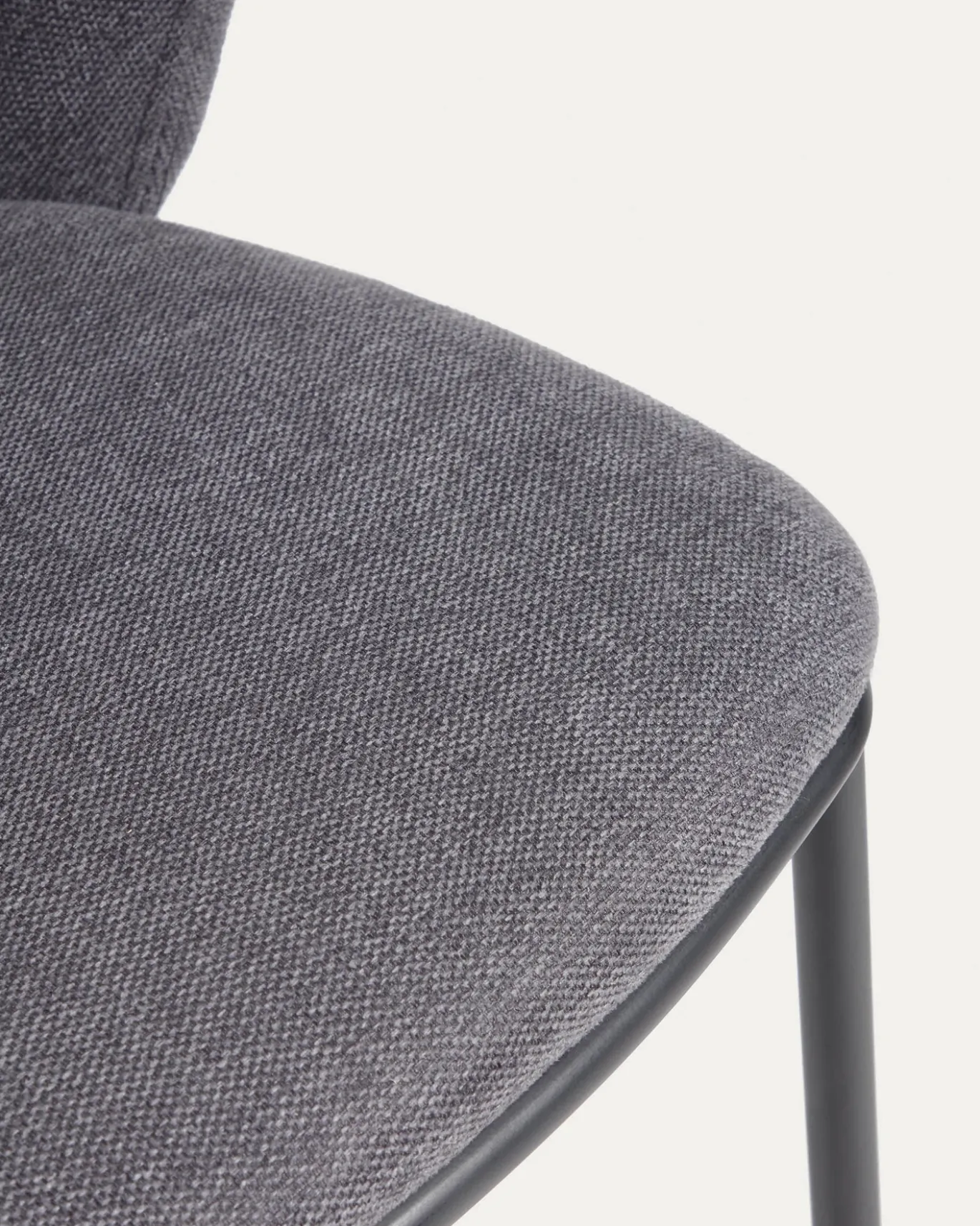 Kave Home Stoel Ciselia Donkergrijs Chenille