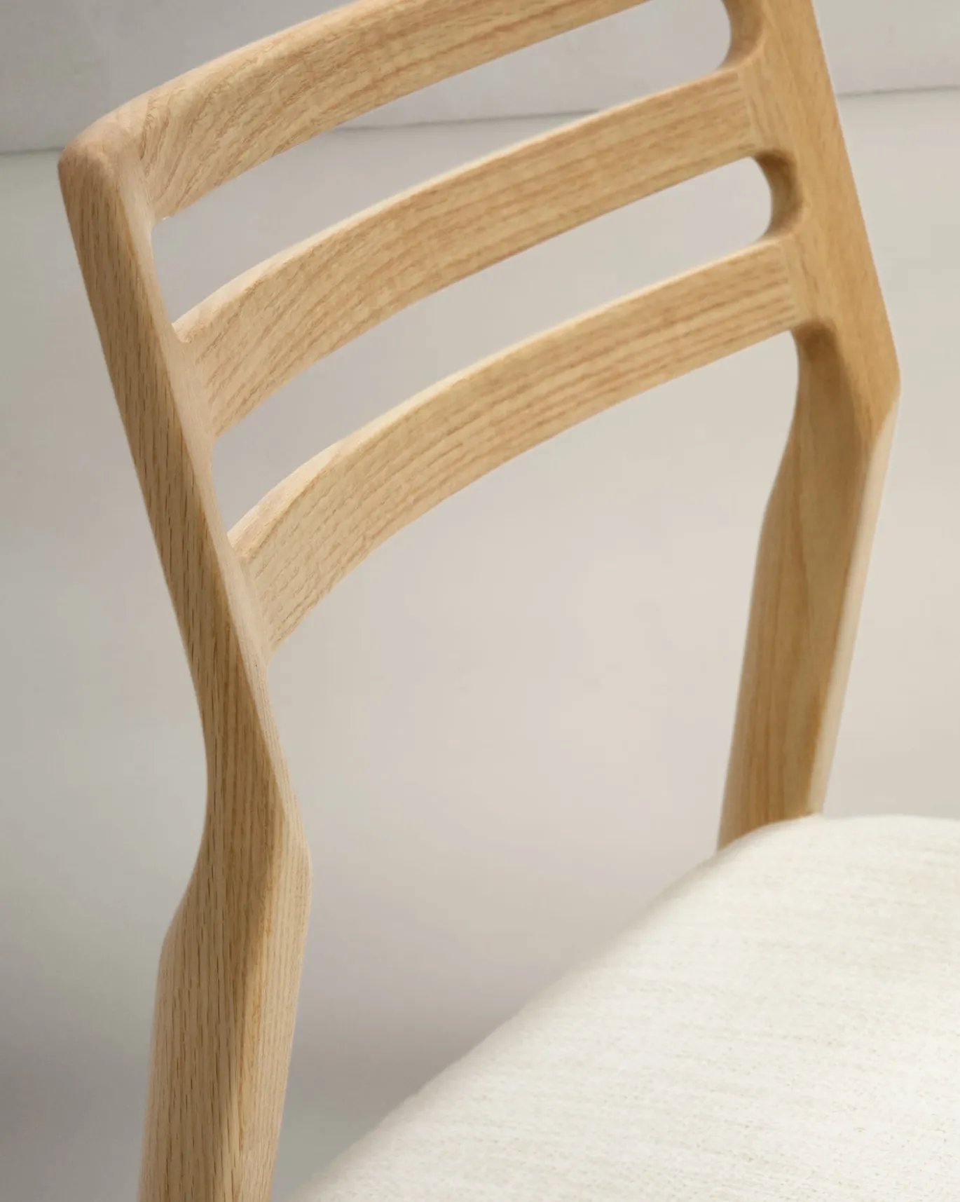 Kave Home Stoel Cudia Massief Eikenhout Naturel Beige