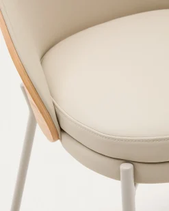 Kave Home Stoel Eamy Beige Kunstleer Essenfineer