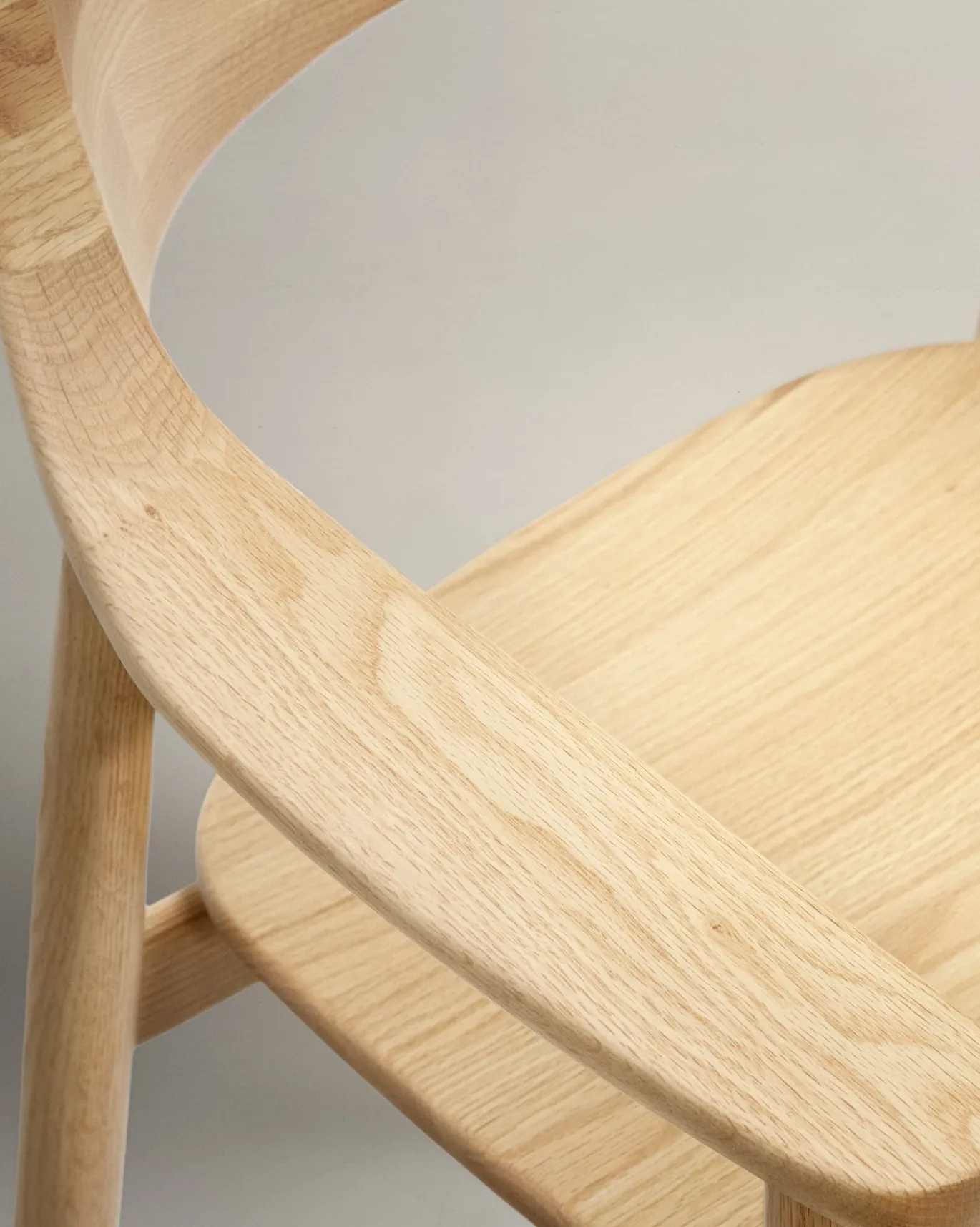 Kave Home Stoel Fondes Massief Eikenhout Naturel