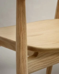Kave Home Stoel Fondes Massief Eikenhout Naturel