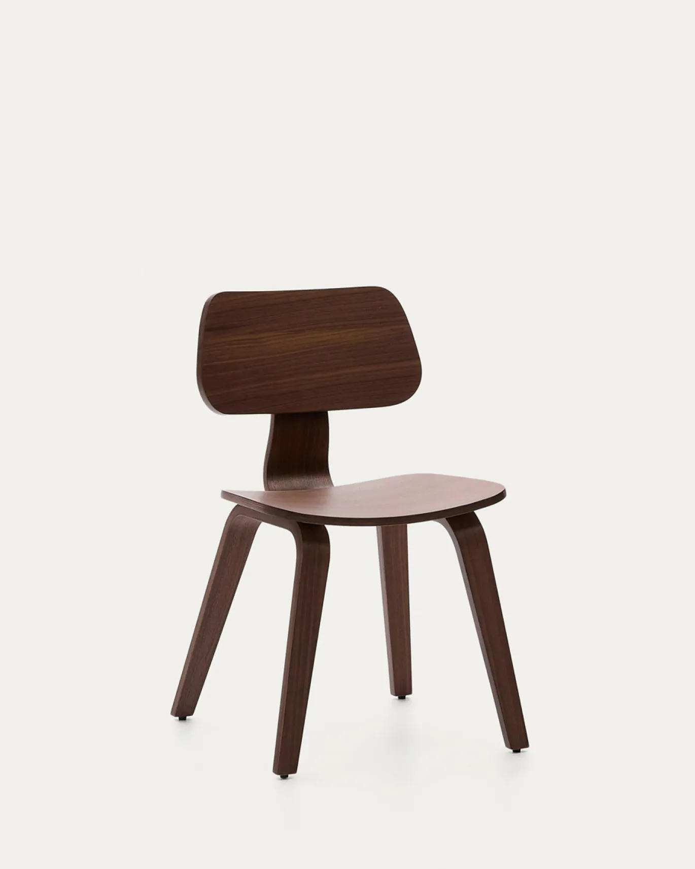 Kave Home Stoel Gena Walnootfineer en Rubberhout