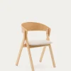 Kave Home Stoel Godia Essenhoutfineer Naturel