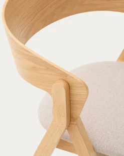 Kave Home Stoel Godia Essenhoutfineer Naturel
