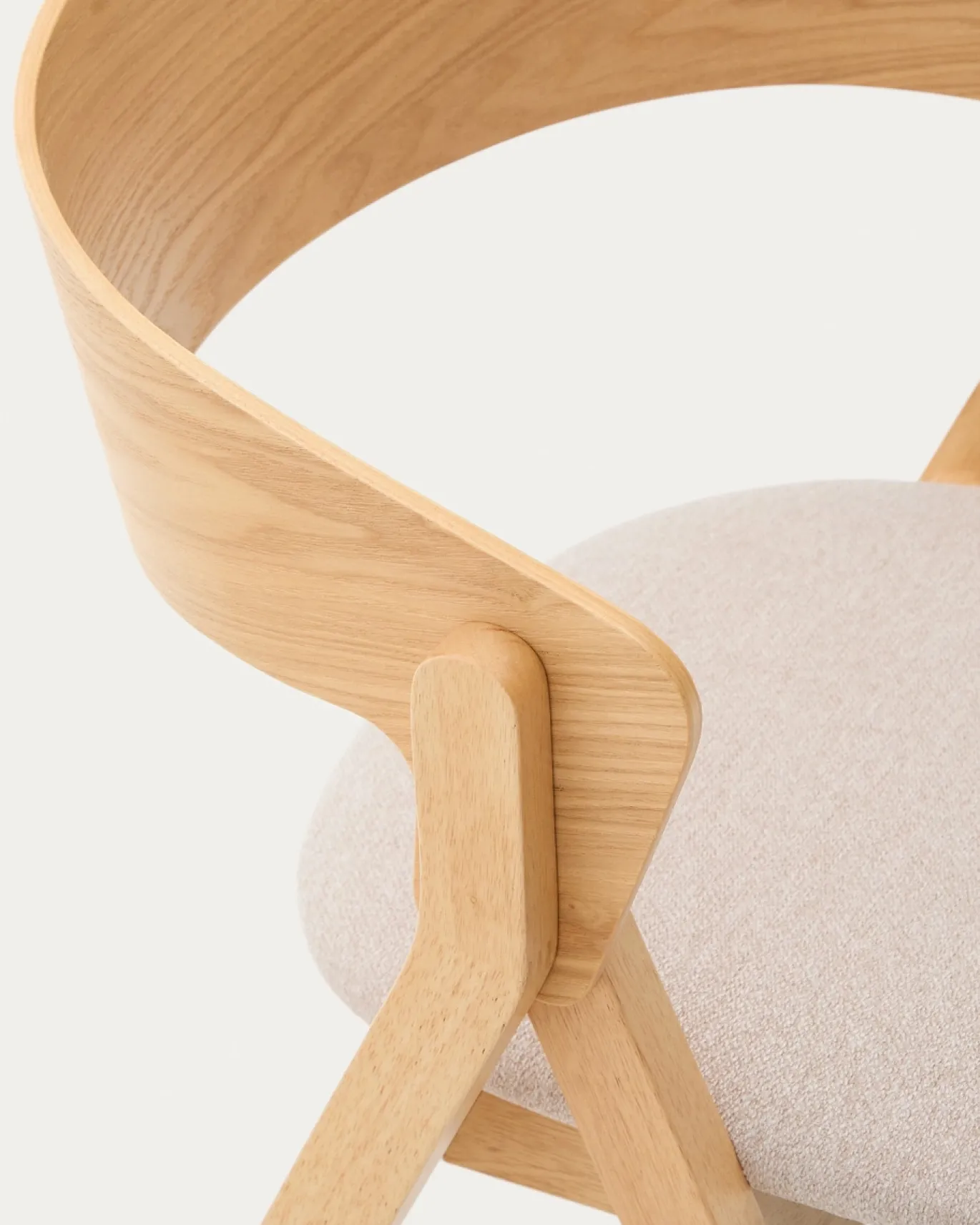 Kave Home Stoel Godia Essenhoutfineer Naturel