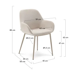 Kave Home Stoel Konna Beige