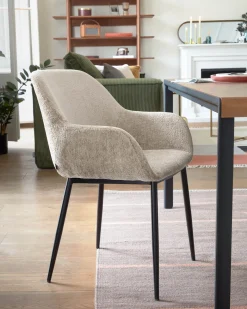 Kave Home Stoel Konna Beige Chenille