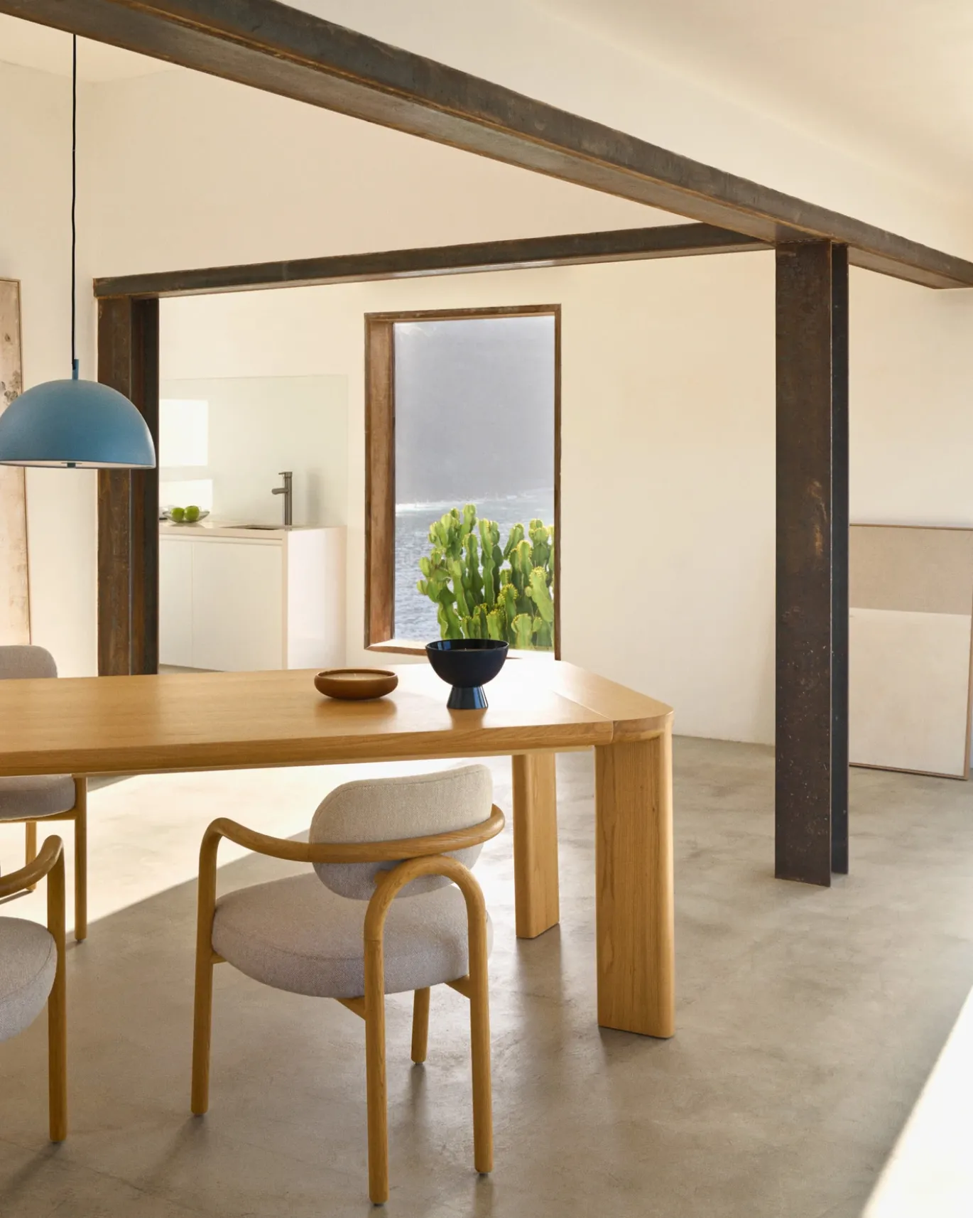 Kave Home Stoel Melqui Beige Massief Eikenhout