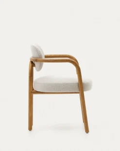 Kave Home Stoel Melqui Beige Massief Eikenhout