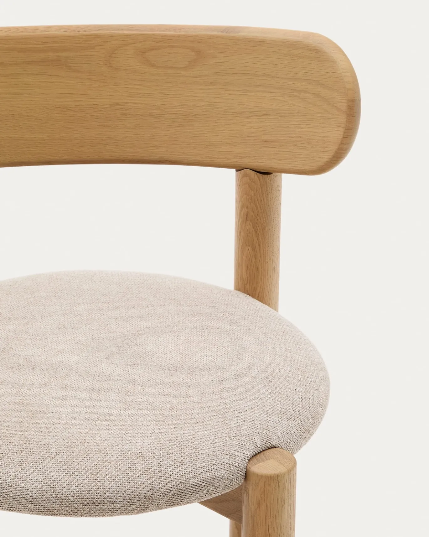 Kave Home Stoel Nebai Massief Eikenhout Naturel