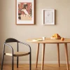 Kave Home Stoel Nina Massief Acaciahout Zwart en Naturel Touw