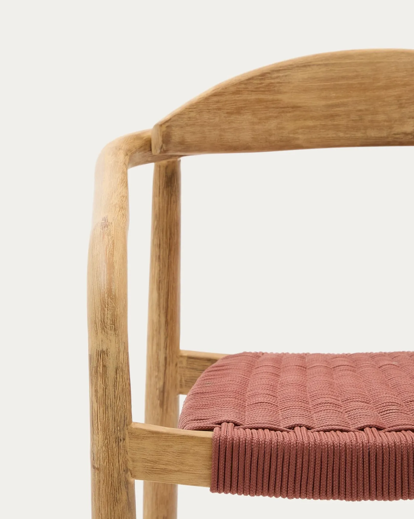 Kave Home Stoel Nina Massief Acaciahout Terracotta
