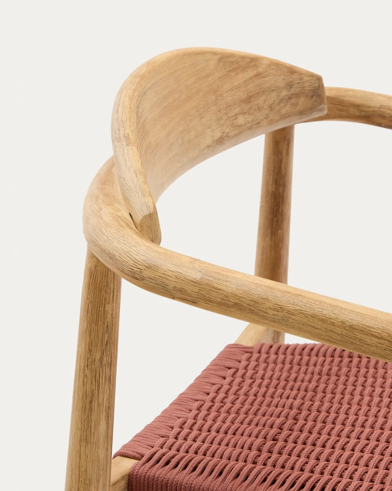 Kave Home Stoel Nina Massief Acaciahout Terracotta