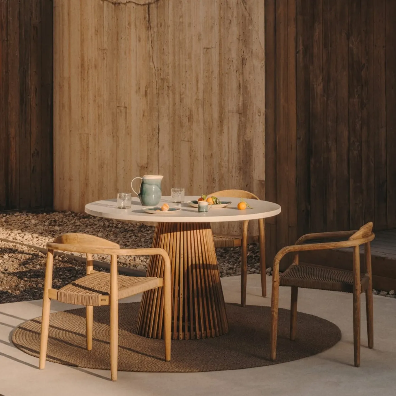 Kave Home Stoel Nina Massief Acaciahout Beige