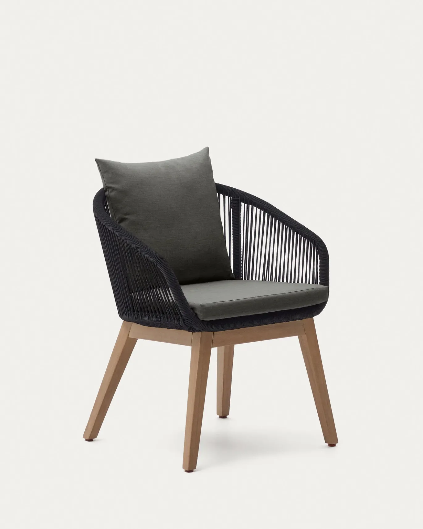 Kave Home Stoel Portalo Zwart Touw