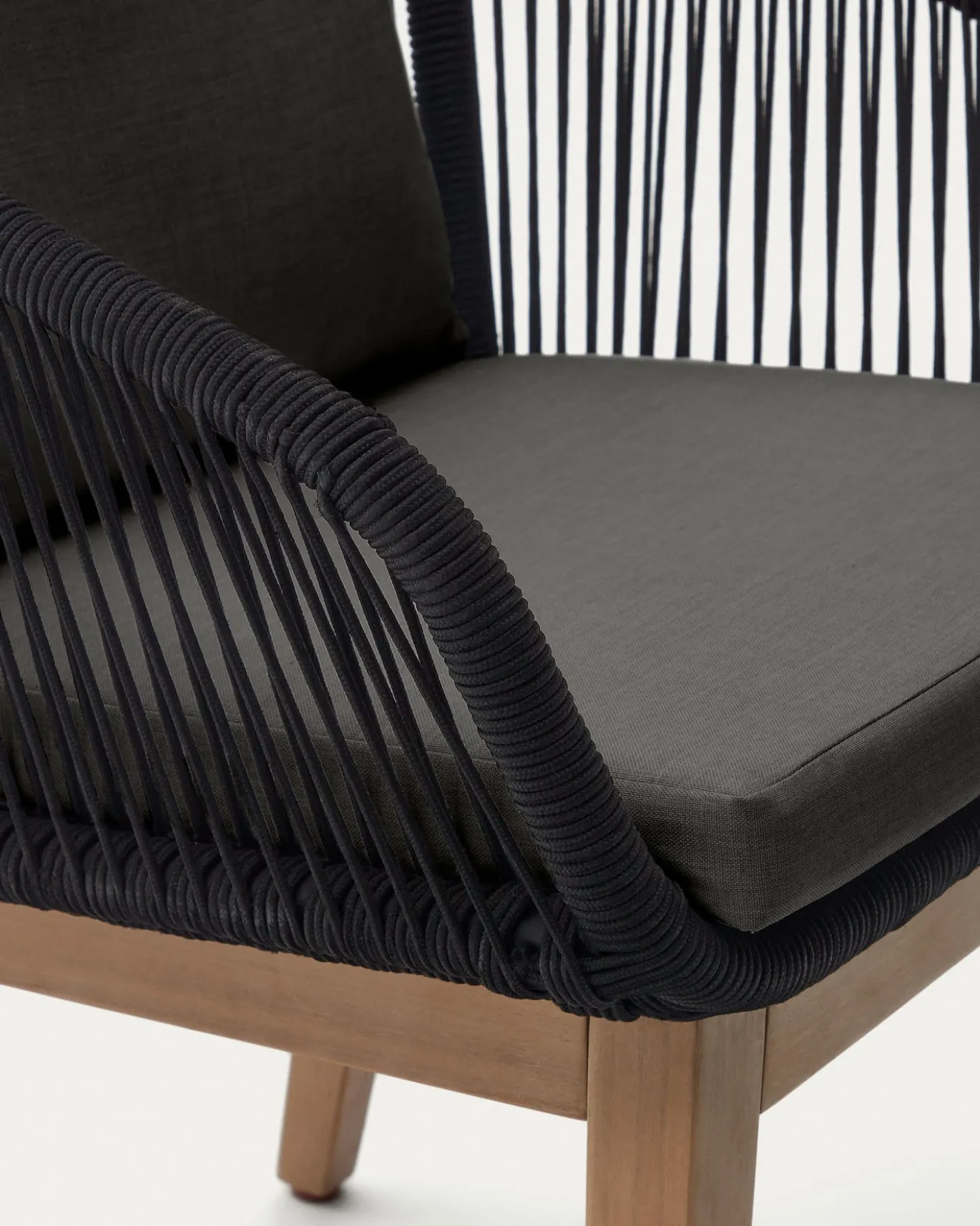 Kave Home Stoel Portalo Zwart Touw