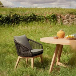 Kave Home Stoel Portalo Zwart Touw