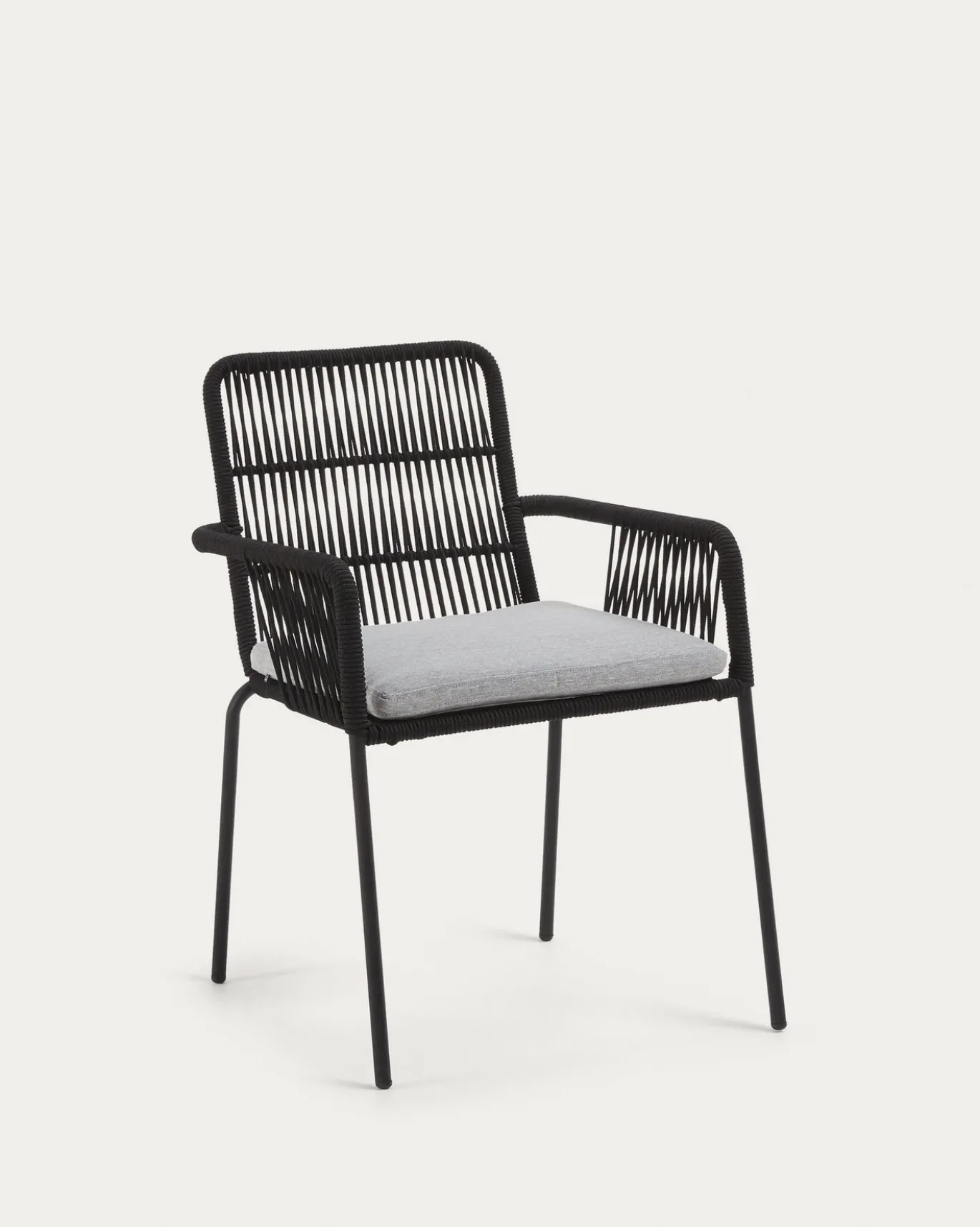 Kave Home Stoel Samanta Zwart Touw