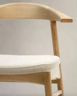 Kave Home Stoel Timons Massief Eikenhout Naturel