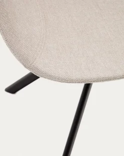 Kave Home Stoel Tissiana Draaibaar Beige Chenille