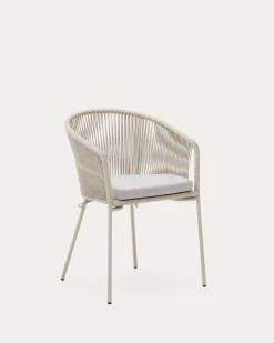 Kave Home Stoel Yanet Synthetisch Touw Ecru