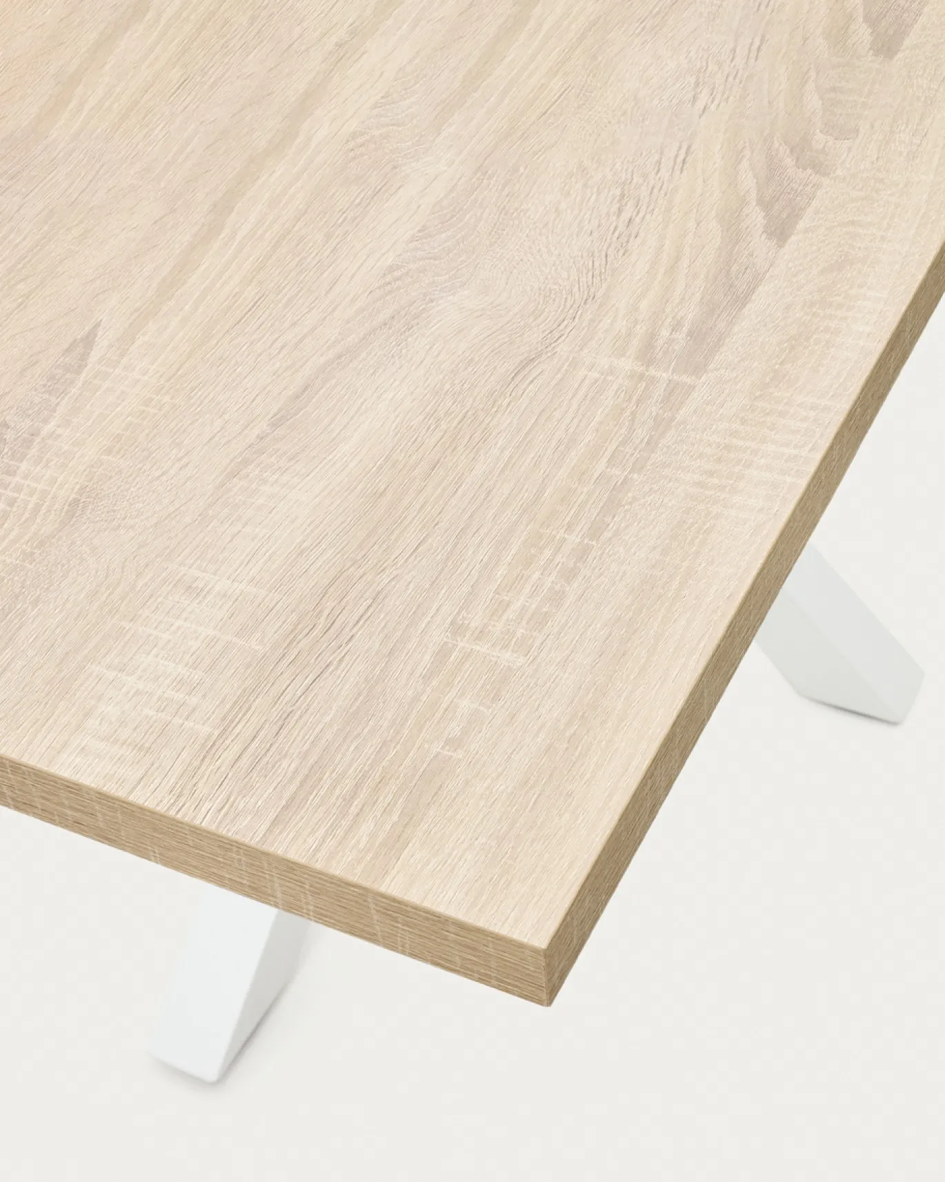 Kave Home Tafel Argo Naturel Melamine Wit 200x100cm