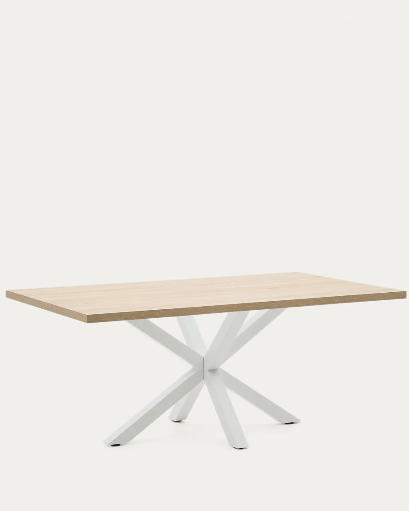Kave Home Tafel Argo Naturel Melamine Wit 200x100cm