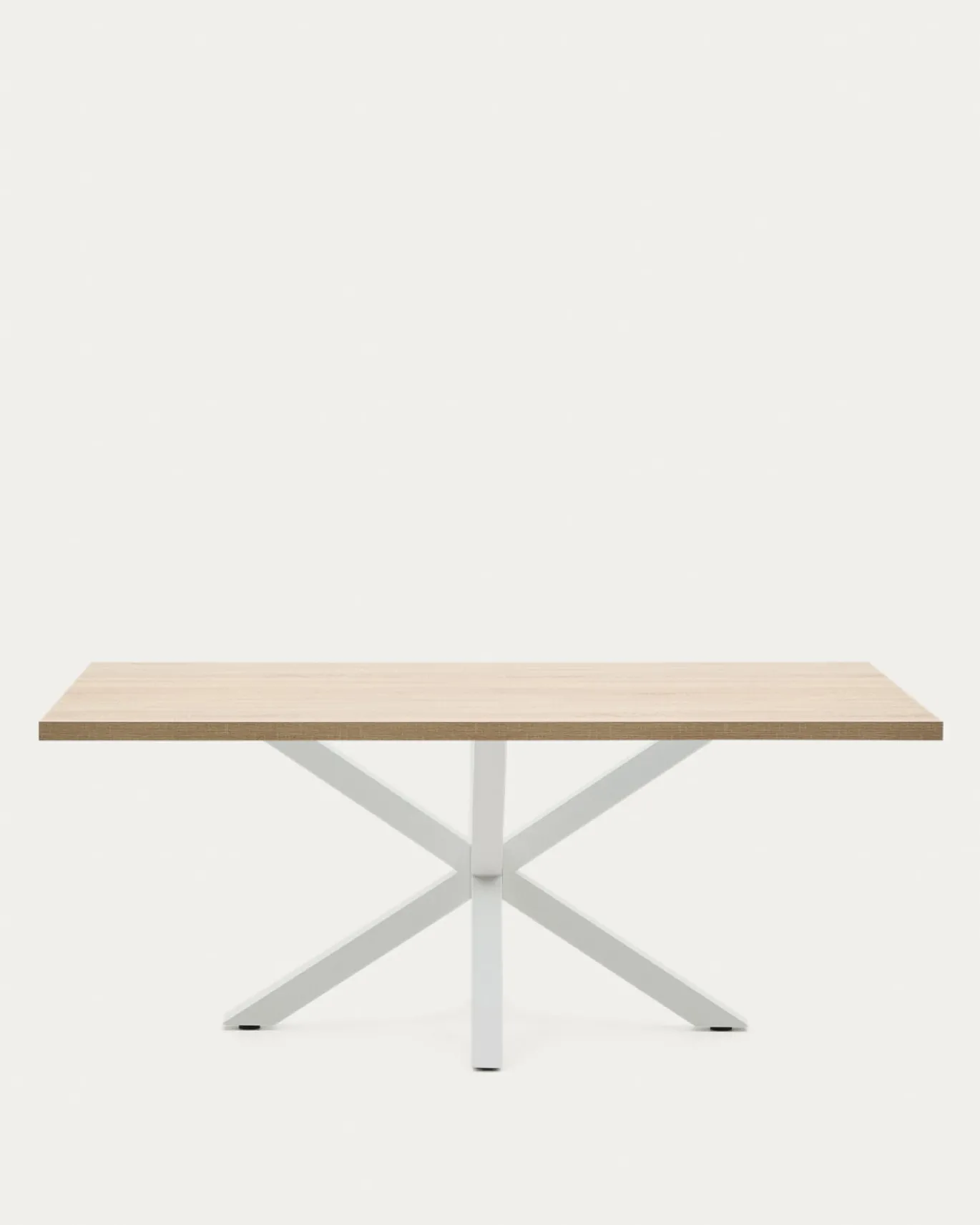 Kave Home Tafel Argo Naturel Melamine Wit 200x100cm