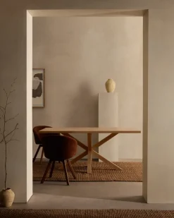 Kave Home Tafel Argo Naturel Melamine Houteffect 200x100cm