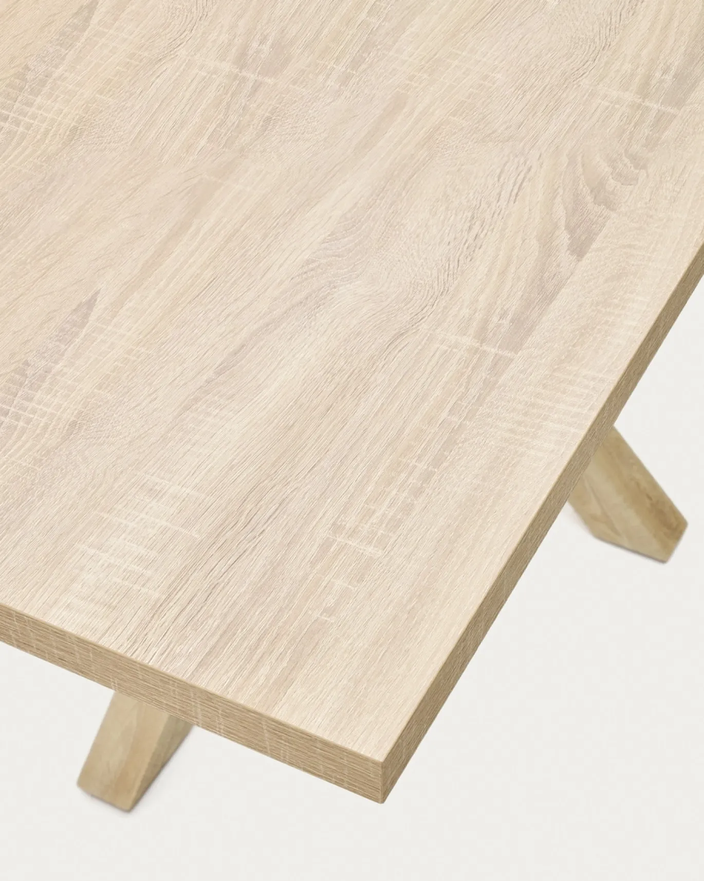 Kave Home Tafel Argo Naturel Melamine Houteffect 200x100cm